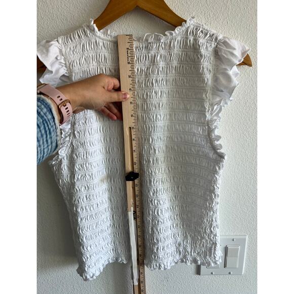 Veronica Beard Wyles Smocked Tank Top size L - Picture 5 of 9